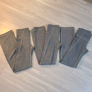 *3 PAIR BUNDLE* Athleta Womens XS Grey Straight Leg Yoga Pants